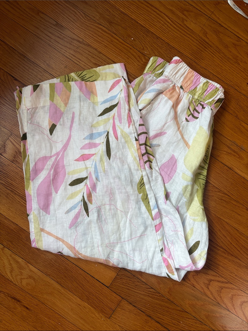 Cynthia Rowley Floral Print Linen Pants with Floral Print